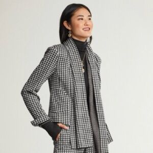 CAbi Black and White Houndstooth Jacket